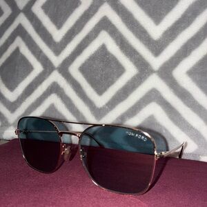 Tom Ford Metallic Sunglasses with Dark Lenses